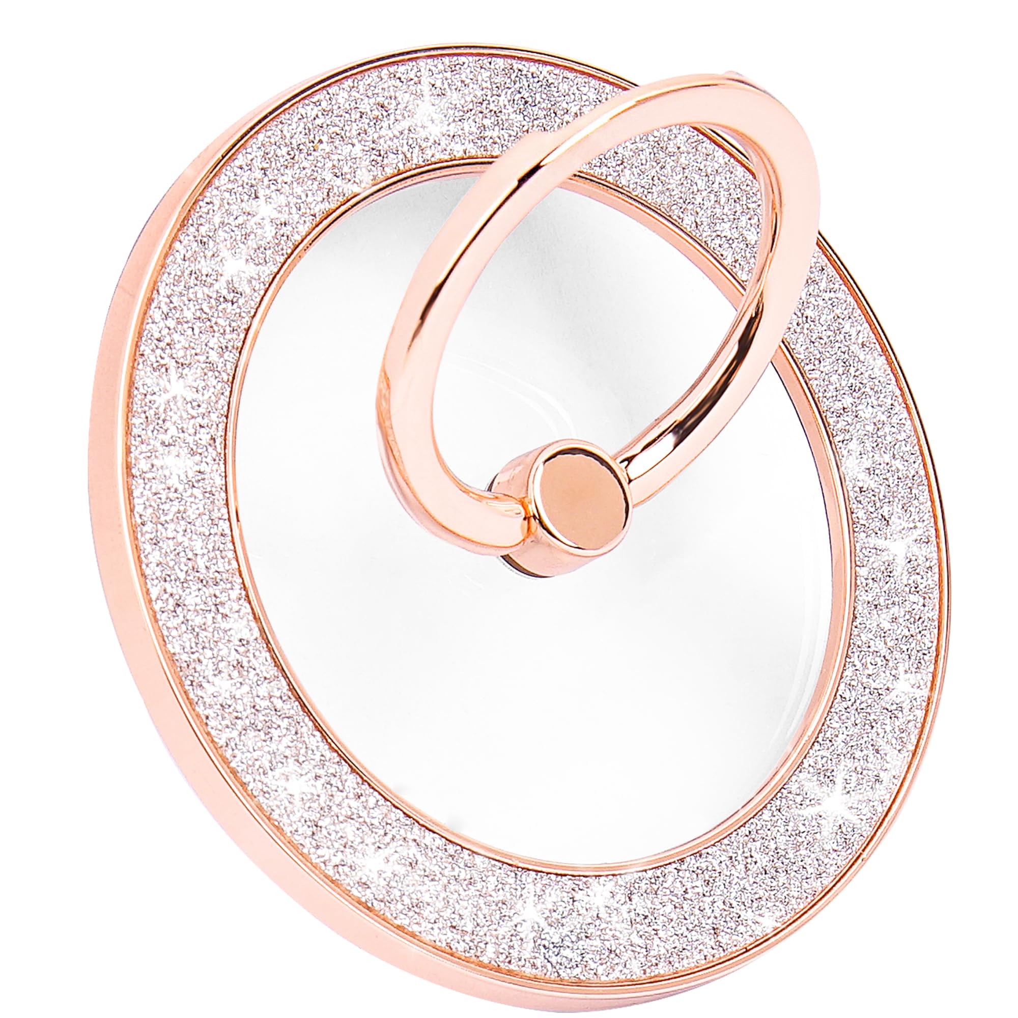 LIZIMANDU Magnetic Phone Holder for MagSafe Finger Phone Ring Stand HolderCompatible with iPhone 15 Pro Max/Plus/14/13/12 Series/Other Smartphones(1-Rose Gold)