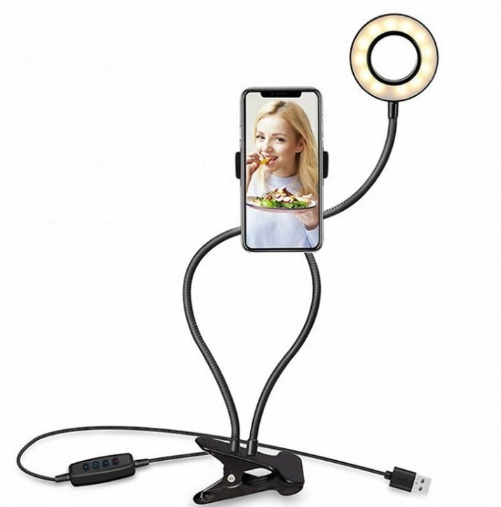 LED selfie ring light with 8cm adjustable stand - view 5