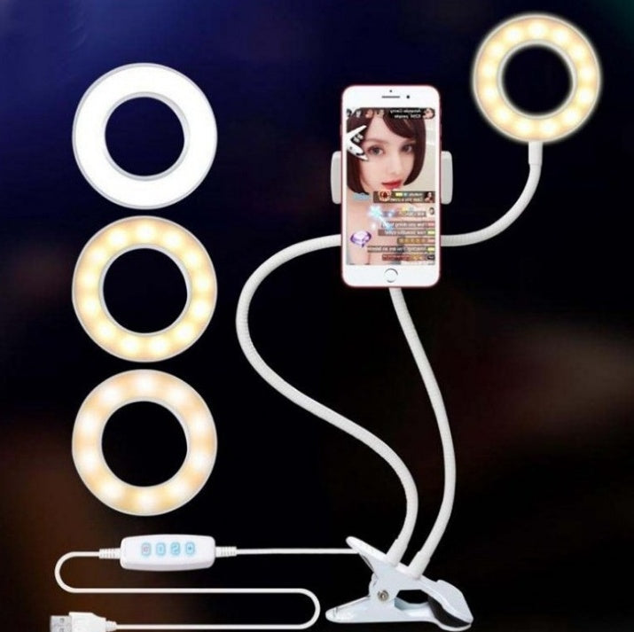 LED selfie ring light with 8cm adjustable stand - view 3