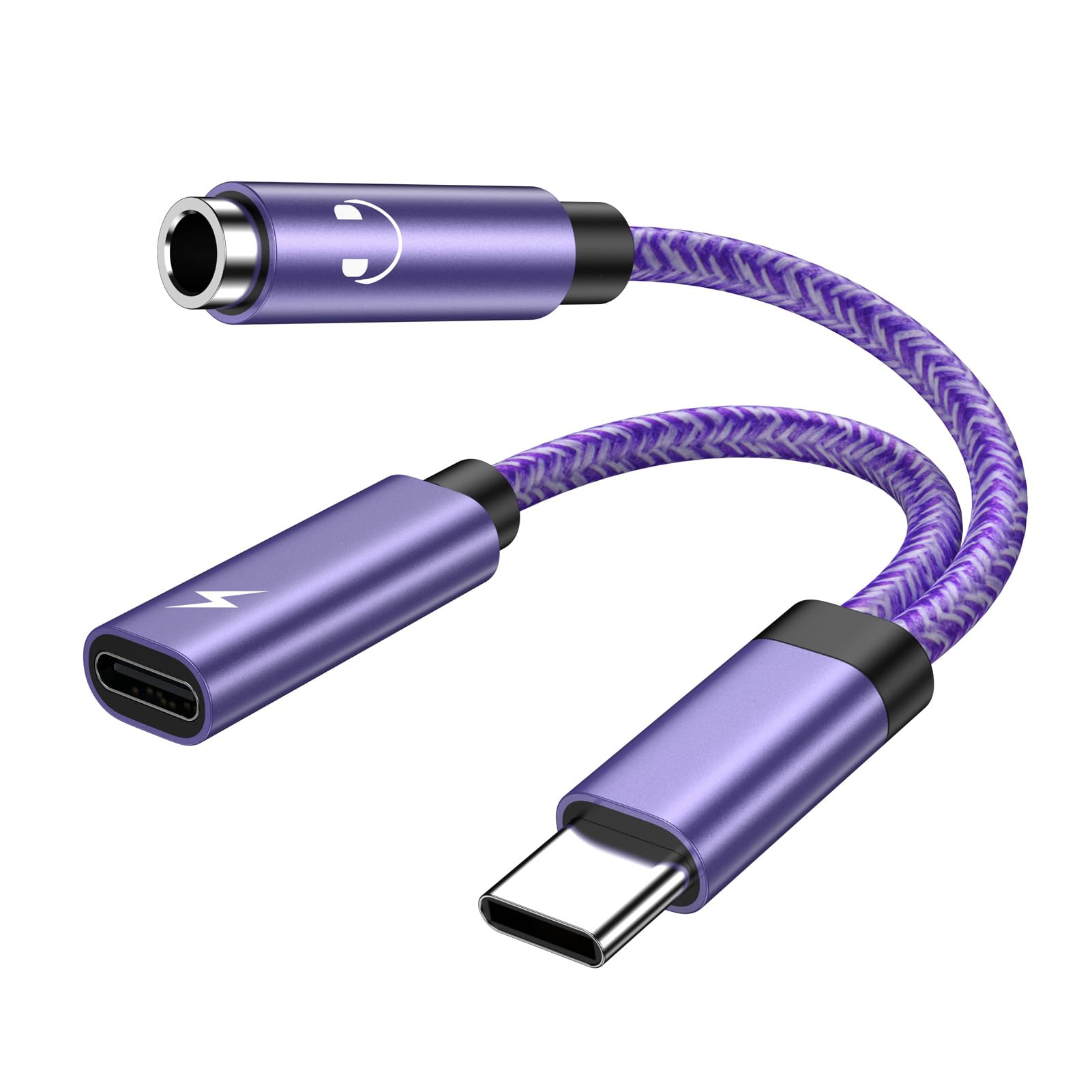 USB C to 3.5mm Headphone and Charger Adapter2 in 1 USB C to Aux Audio Jack with PD 60W Fast Charging Dongle Cable Cord Compatible with iPhone 15iPadProS24A15A25S23PlusA54A14A34A13A53ZFold5