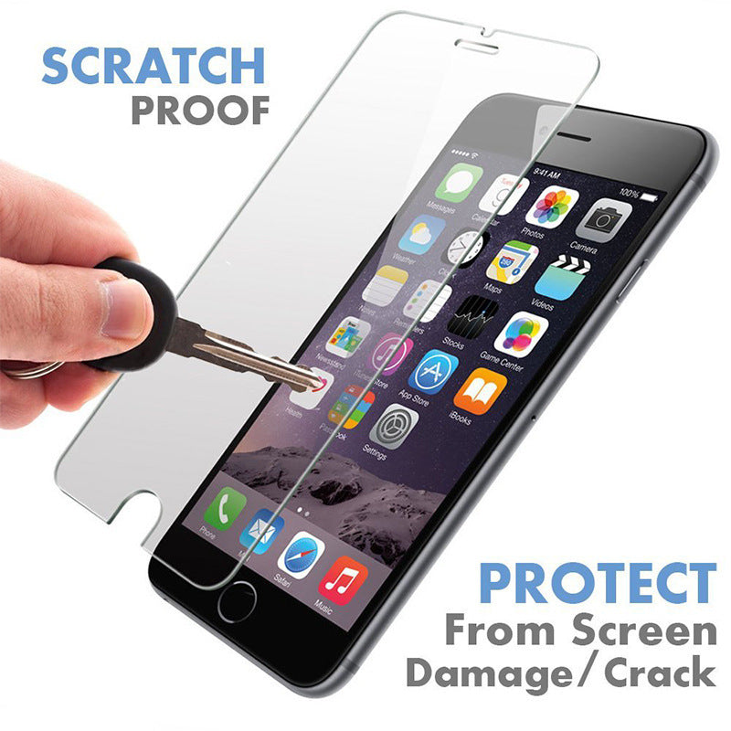 Tempered glass screen protector for iPhone 2-pack precision cut fit