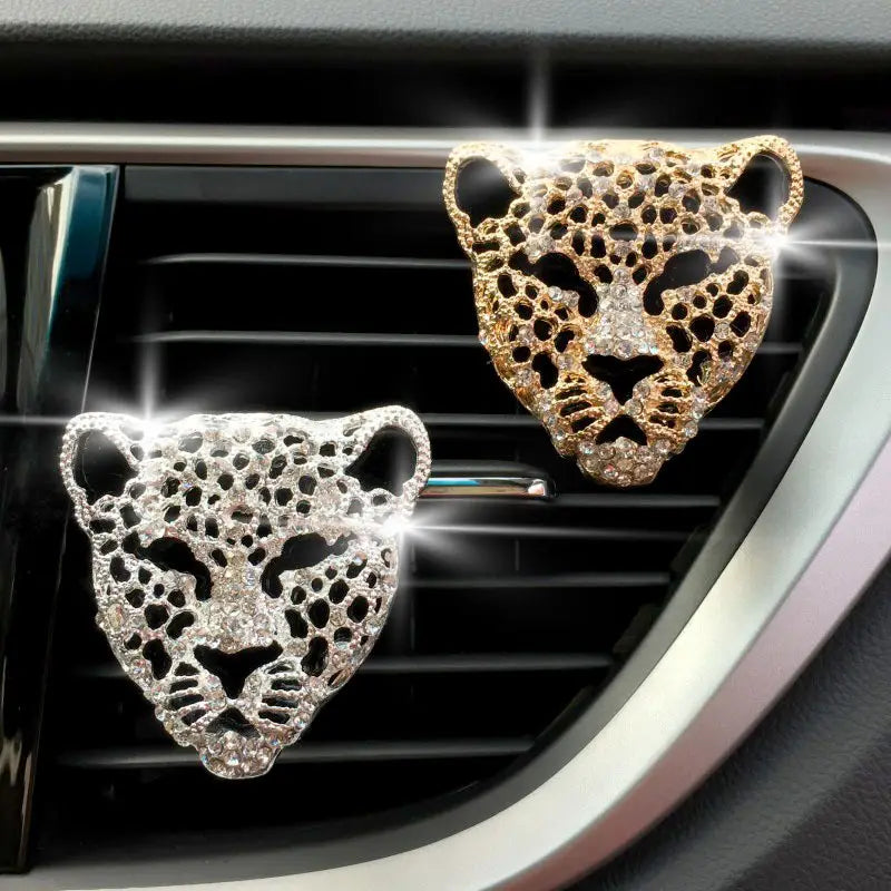 Diamond Leopard Car Air Vent Perfume Clip & Aromatherapy