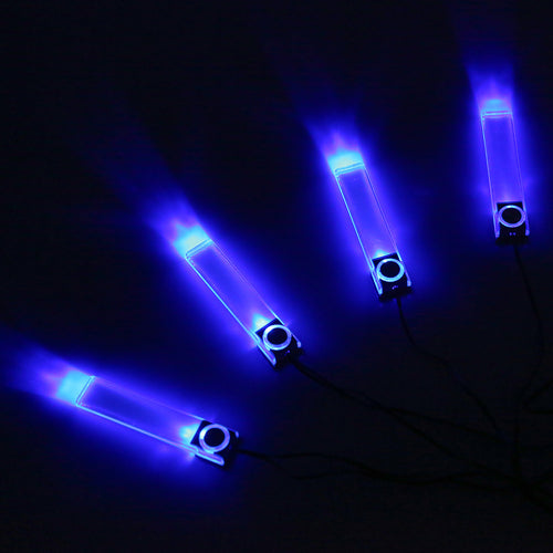 4-piece 12V blue LED car interior atmosphere lights - view 2