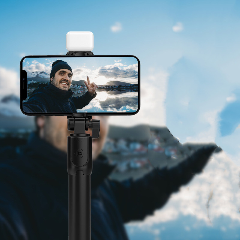 Bluetooth Selfie Stick Tripod with Fill Light