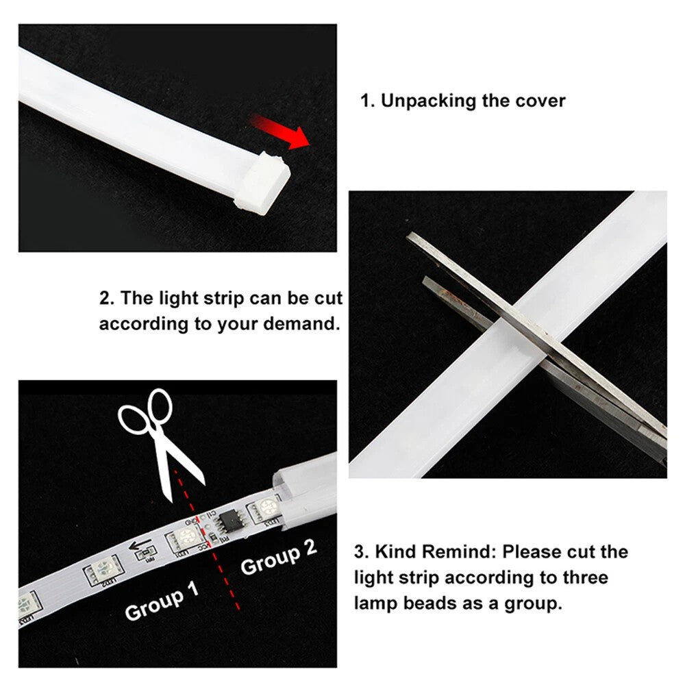 180cm 12V flexible LED hood light strip for cars and trucks - view 9