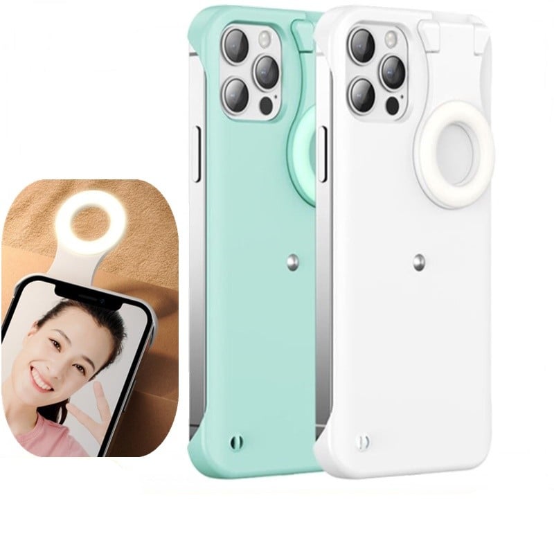 Selfie Beauty Ring Phone Case with Fill Light Cover
