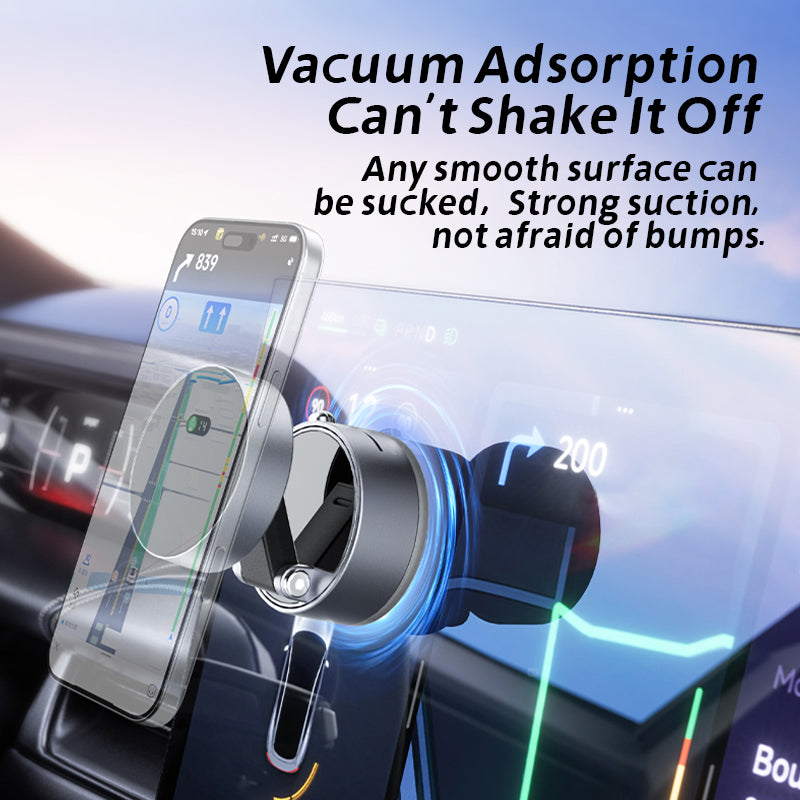 Suction base of the magnetic phone mount with ON/OFF lever
