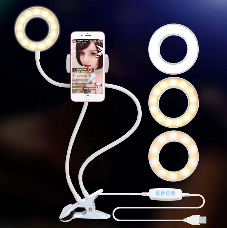 Phone Stand with Ring Light for Live Streaming