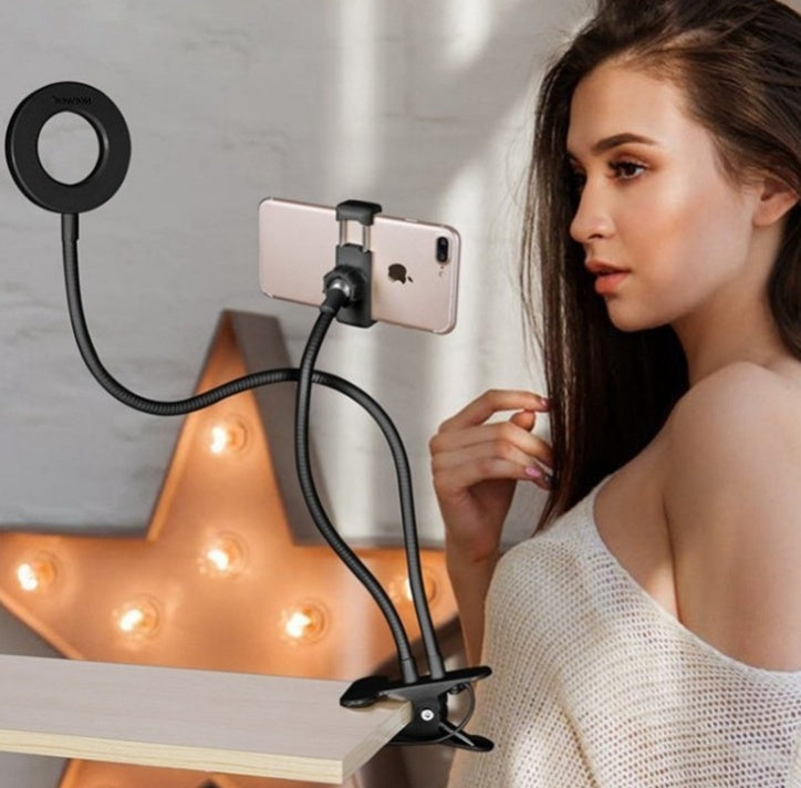 LED selfie ring light with 8cm adjustable stand - view 4