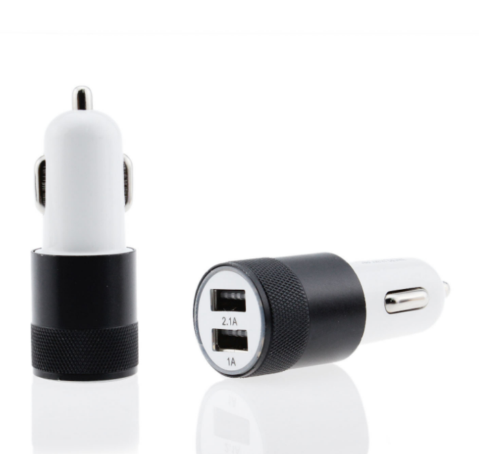 Metal Car Charger with Dual USB 2.1A Output