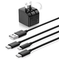 Quntis iPhone Charger iPad Charger [MFi Certified] USB Wall Charger Foldable Plug 15W Dual USB C Charger Block and Cable for iPhone 15 14 13 12 11 iPad Galaxy (2-Pack 6FT Charging Cable Included)