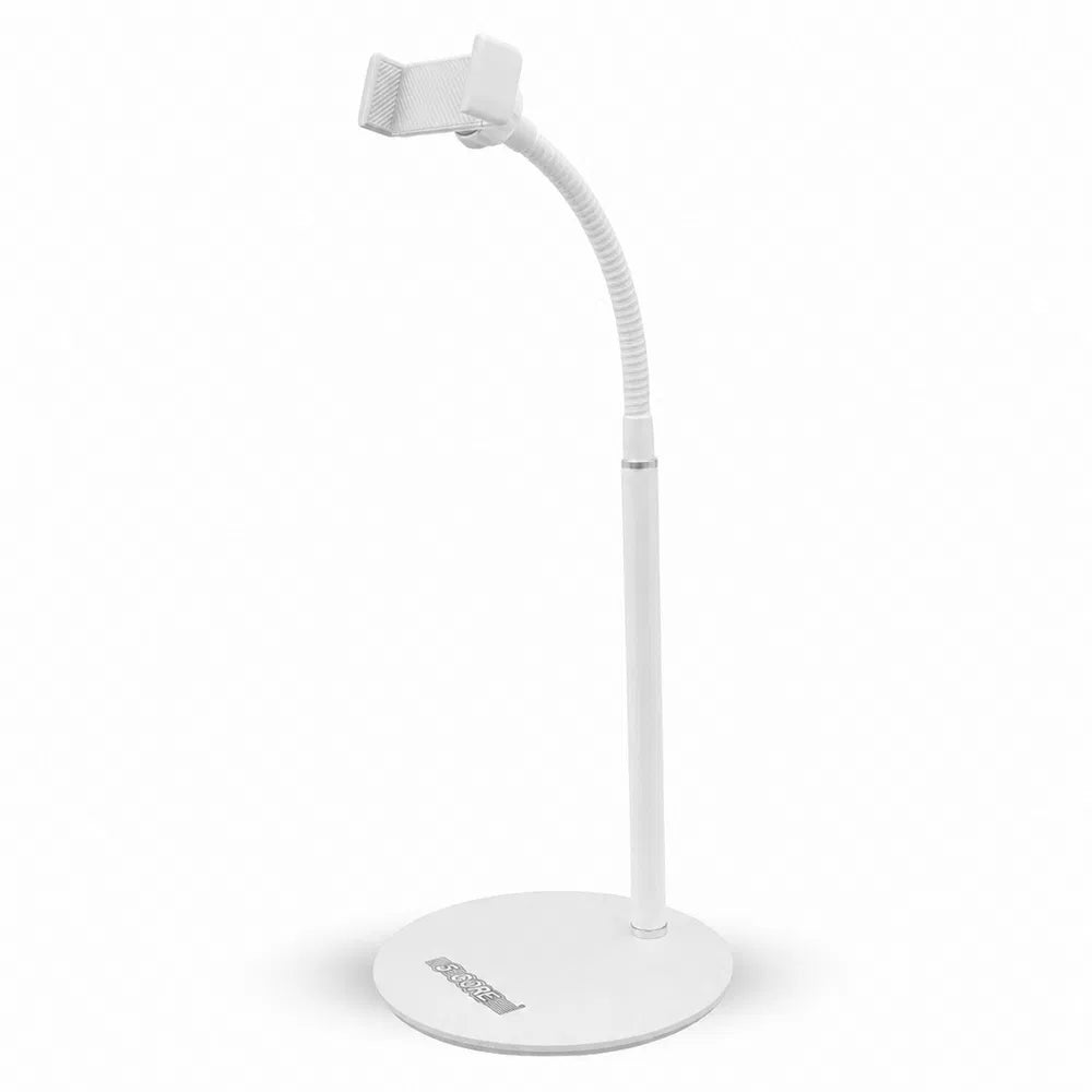 Adjustable gooseneck desk phone stand with weighted round base - view 9