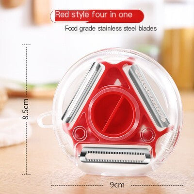 3-in-1 Rotating Peeler – Effortless Fruit & Veggie Peeler + Grater