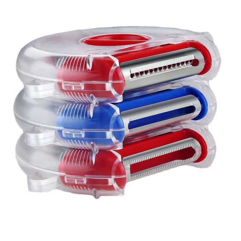 3-in-1 Rotating Peeler – Effortless Fruit & Veggie Peeler + Grater
