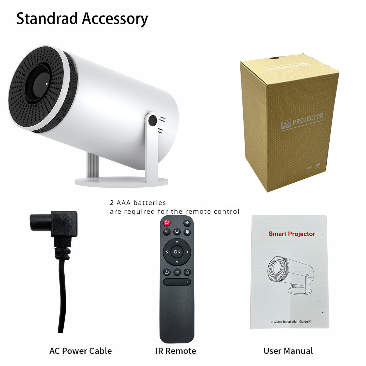 Smart portable theater projector with WiFi 6 and Android 12 - view 2
