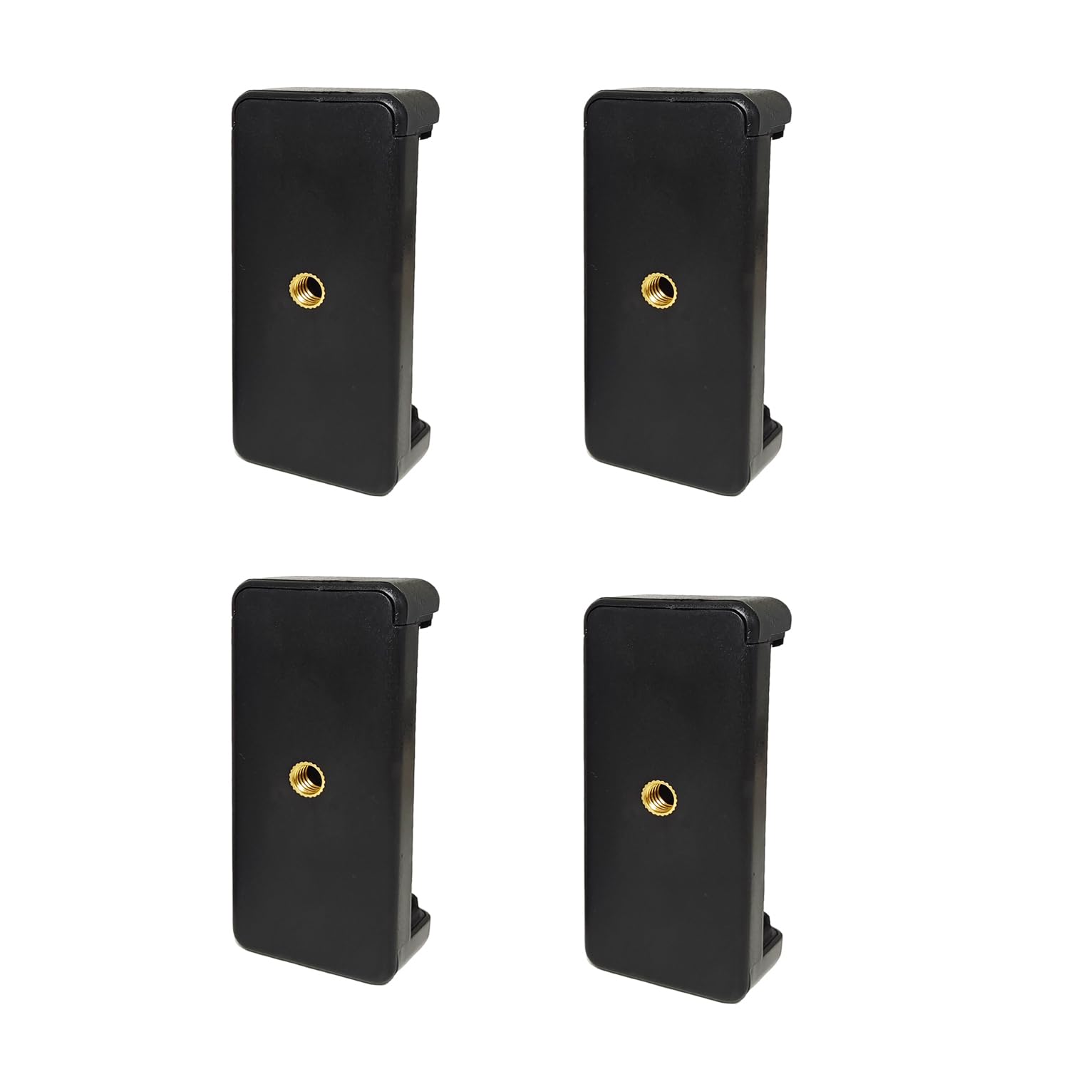 PRAQECZ Universal Cell Phone Tripod Mount Adapter Phone Holder Clip Connector Head Used for Monopod Selfie Stick Travel Mini Flexible Tripod and More (4 Pack)