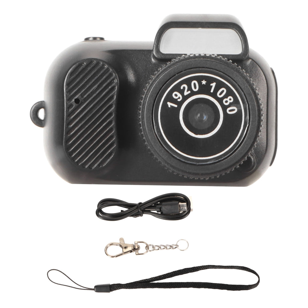 Mini keychain digital camera with lanyard and keychain hook